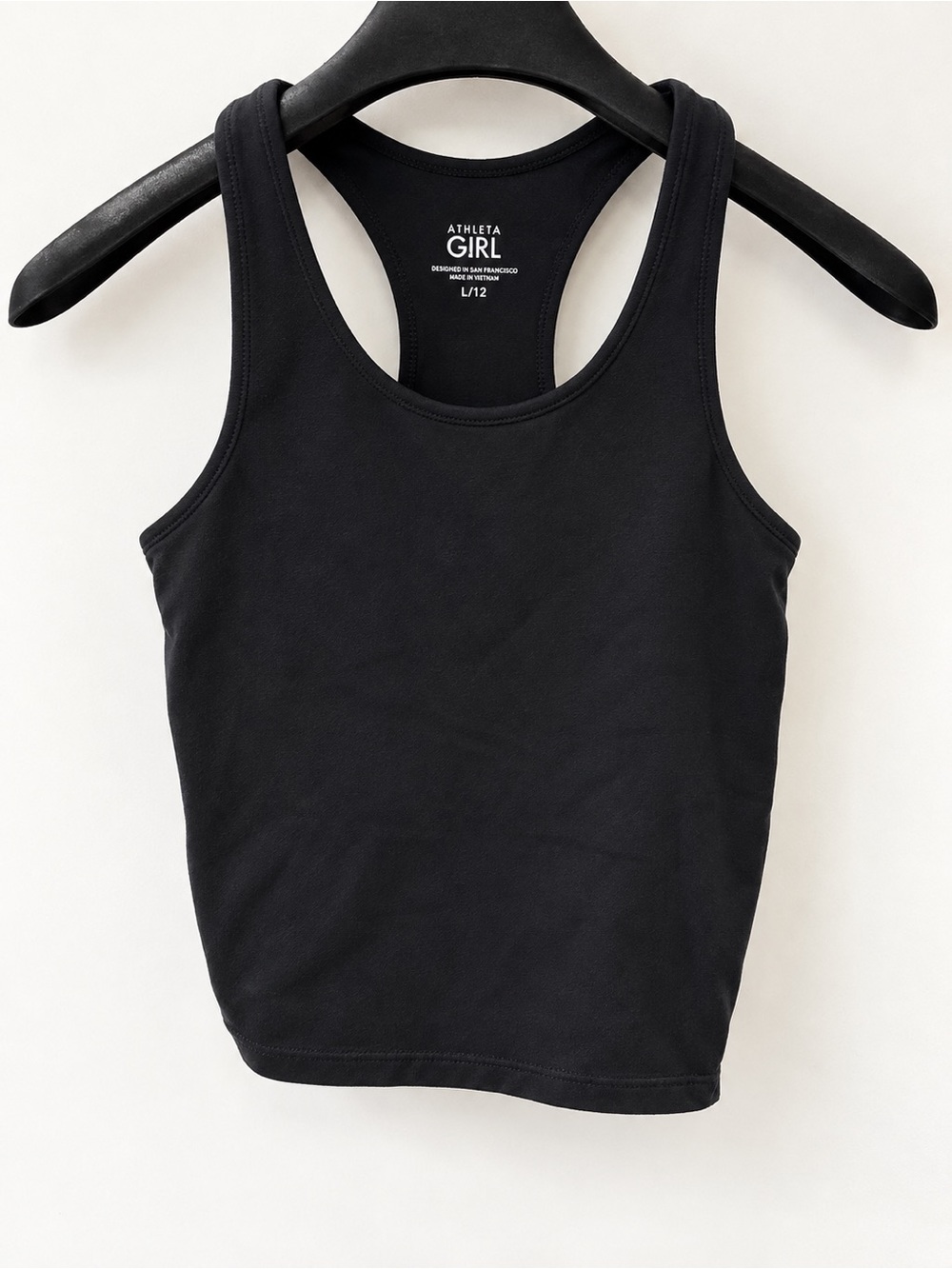 Athleta Girl Black Scoop Neck Racerback Tank